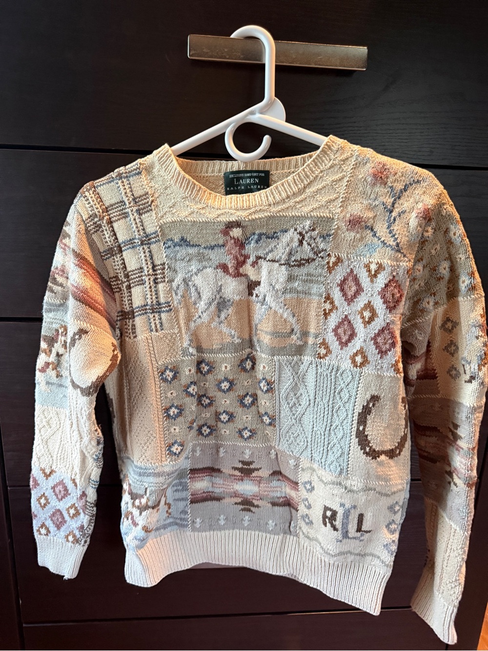 Vintage Lauren Ralph Lauren Cream Cable Knit Sweater
